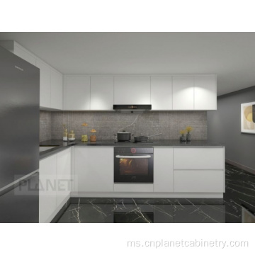 Handleless memasang kabinet dapur pek rata 3D gloss